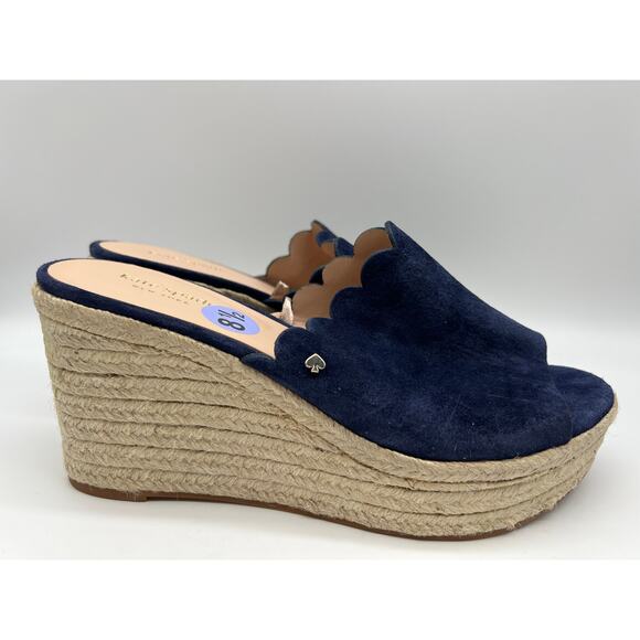 kate spade Shoes - Kate Spade Toby Wedges Women's Espadrille Blue Sandal S8341002 Size US 8.5